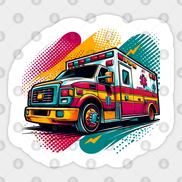 Ambulance Sticker by Vehicles-Art